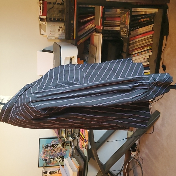 Lane Bryant black striped collared shirt, size 18/20 - Picture 2 of 7